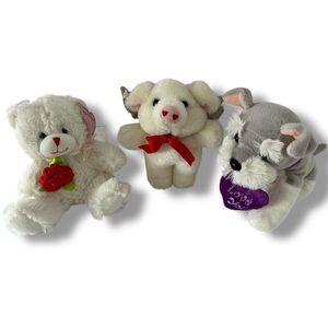 🦋 5/$25 - Valentine’s Day Themed Stuffed Animal Plushie Bundle - (Set of 3)